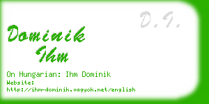 dominik ihm business card